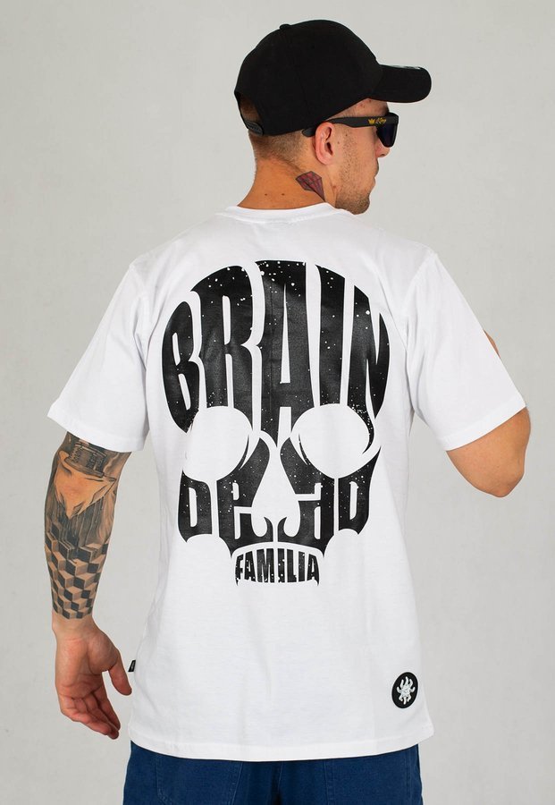 T-shirt Brain Dead Familia Skull biały