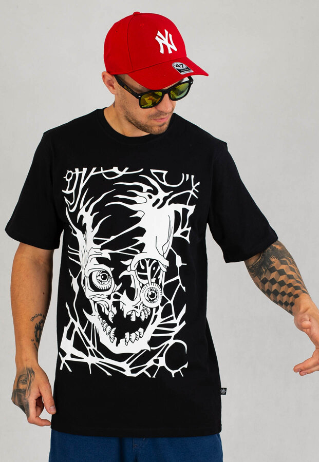 T-shirt Brain Dead Familia Skull's Web czarny