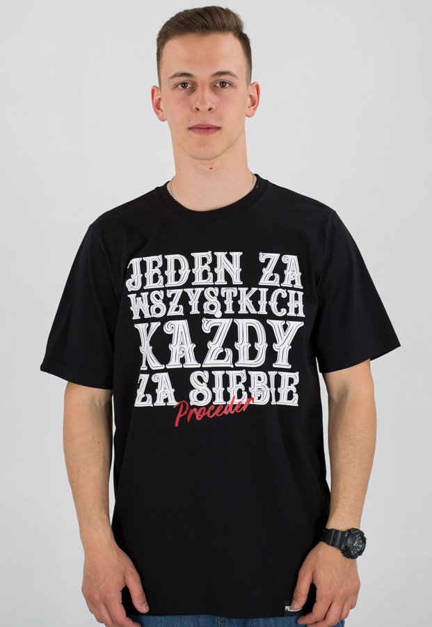 T-shirt Chada Jeden Za czarny