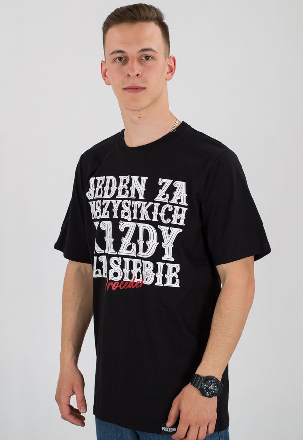 T-shirt Chada Jeden Za czarny