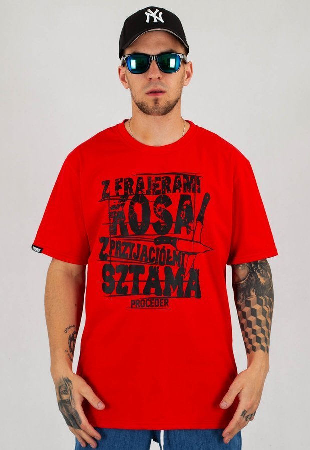 T-shirt Chada Kosa czerwony