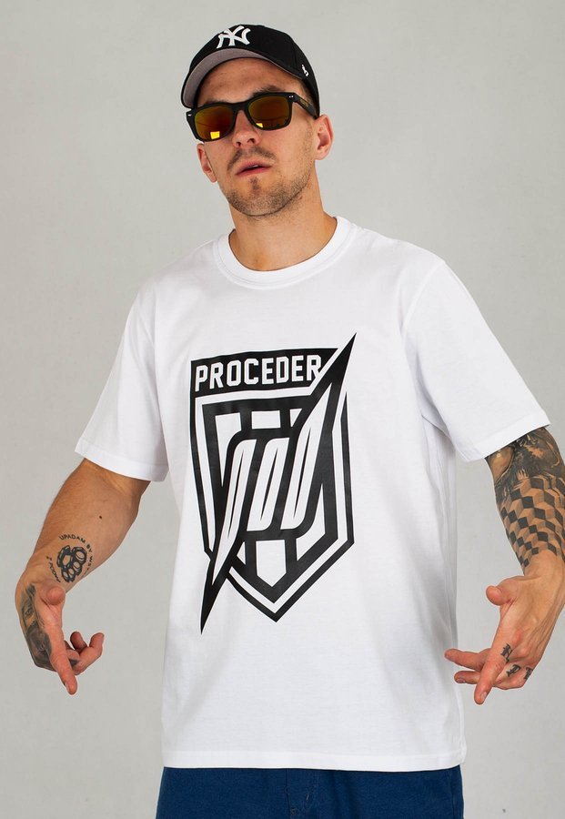 T-shirt Chada Proceder Barbed Wire biały