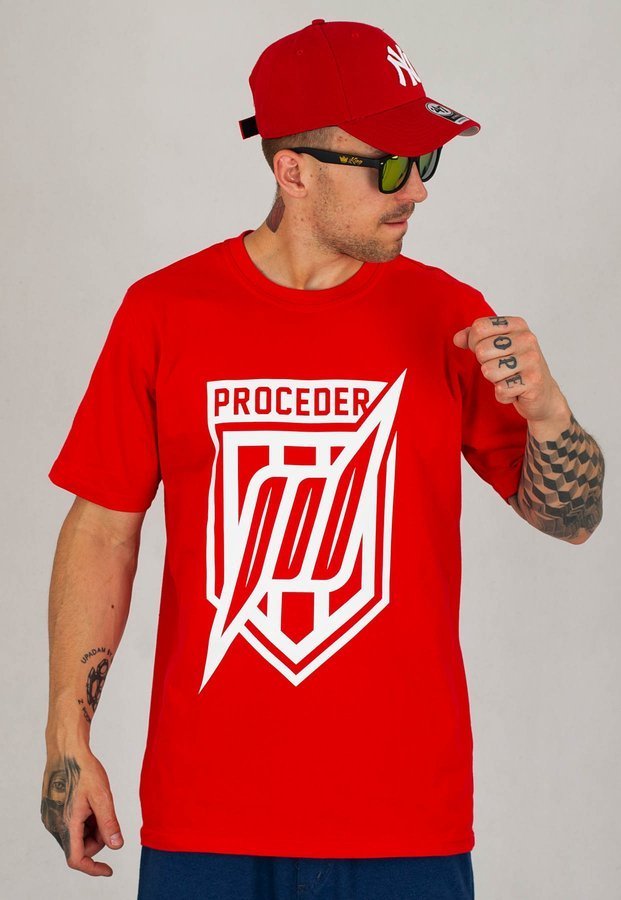 T-shirt Chada Proceder Barbed Wire czerwony