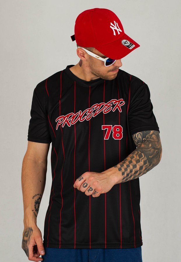 T-shirt Chada Proceder Baseball czarny