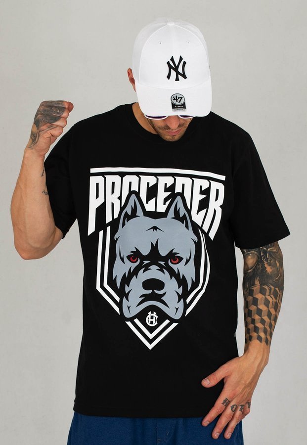 T-shirt Chada Proceder Pitbull czarny