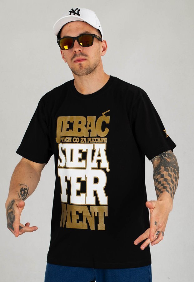T-shirt Chada Świat czarno złoty