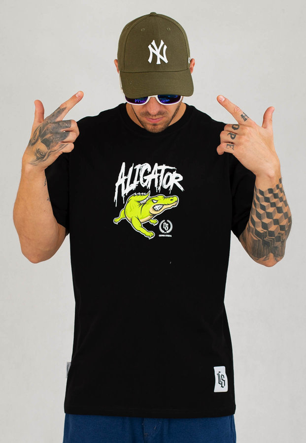 T-shirt Ciemna Strefa Aligator czarny