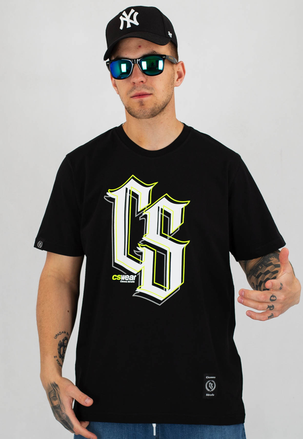 T-shirt Ciemna Strefa CS 3D Neon czarny