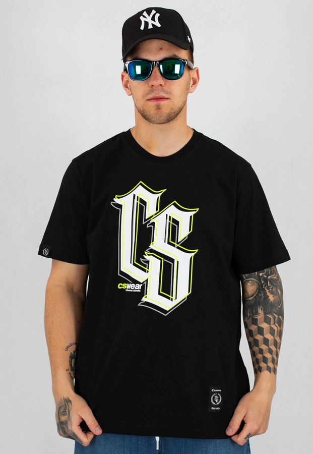 T-shirt Ciemna Strefa CS 3D Neon czarny