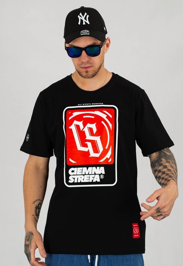 T-shirt Ciemna Strefa CS Block czarno czerwony