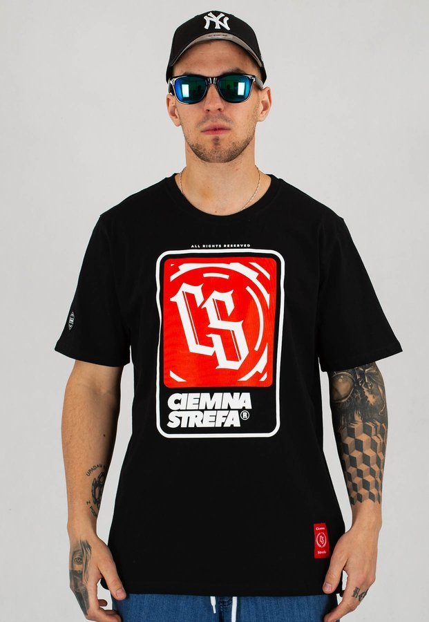 T-shirt Ciemna Strefa CS Block czarno czerwony