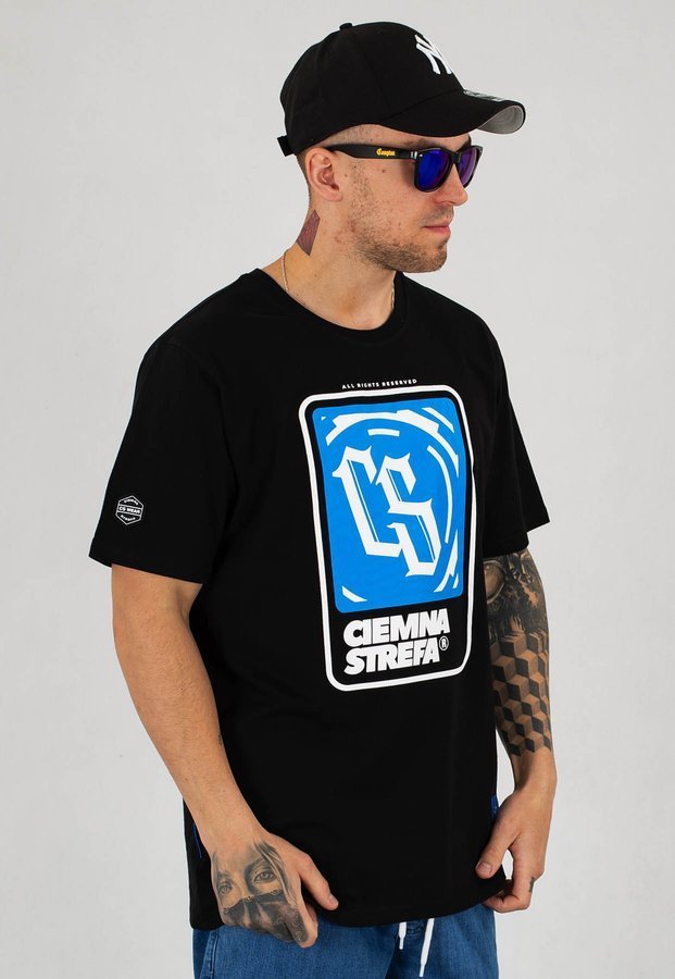 T-shirt Ciemna Strefa CS Block czarno niebieski