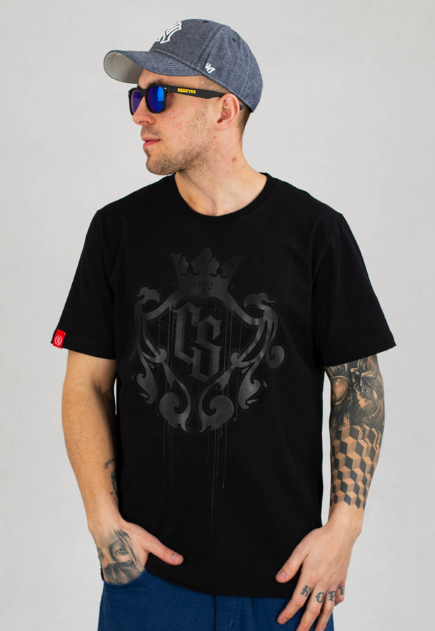 T-shirt Ciemna Strefa CS Duży Herb czarno czarny