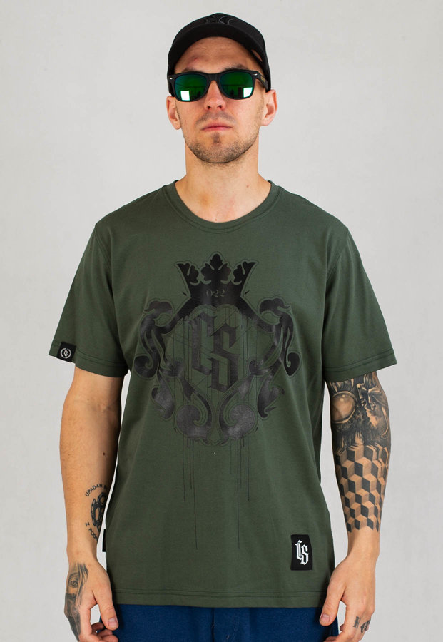 T-shirt Ciemna Strefa CS Duży Herb khaki