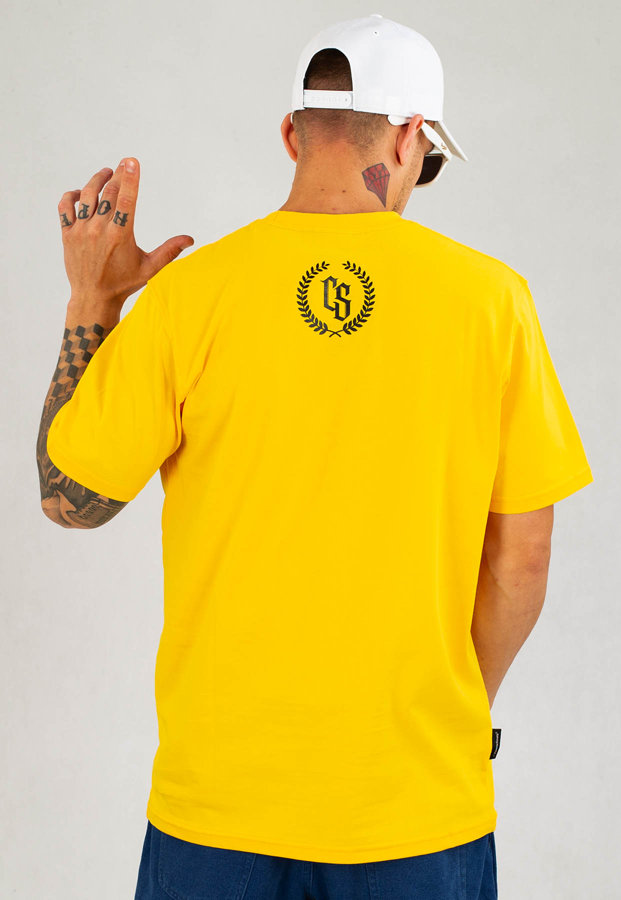 T-shirt Ciemna Strefa CS Duży Herb żółty