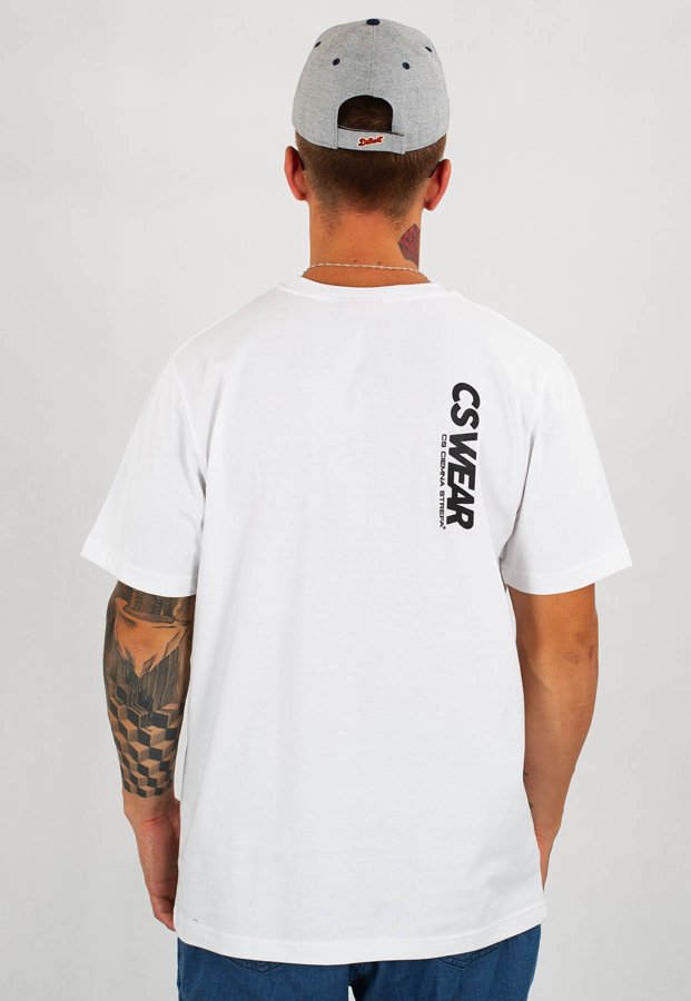T-shirt Ciemna Strefa CS Tarcza Siatka biały