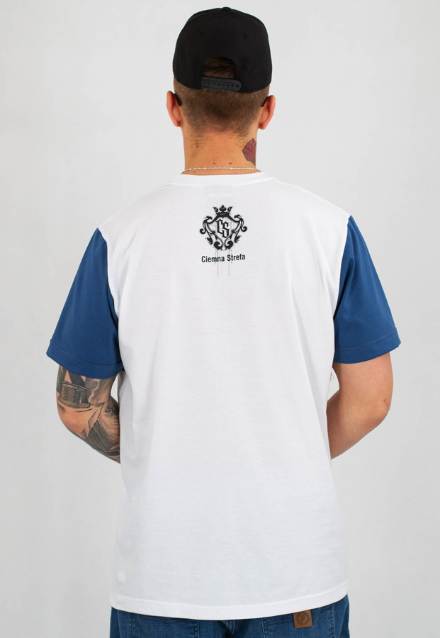 T-shirt Ciemna Strefa CS biało lotniczo biała