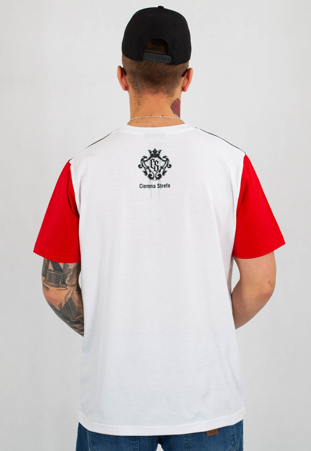 T-shirt Ciemna Strefa CS czarno czerwono biały