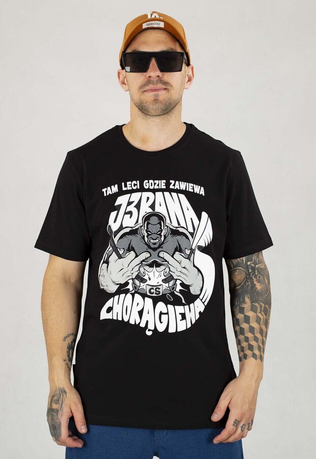 T-shirt Ciemna Strefa Chorągiewa czarny