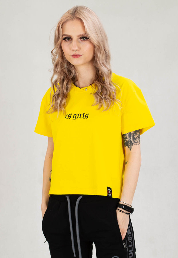 T-shirt Ciemna Strefa Crop Top Cs Girls żółty