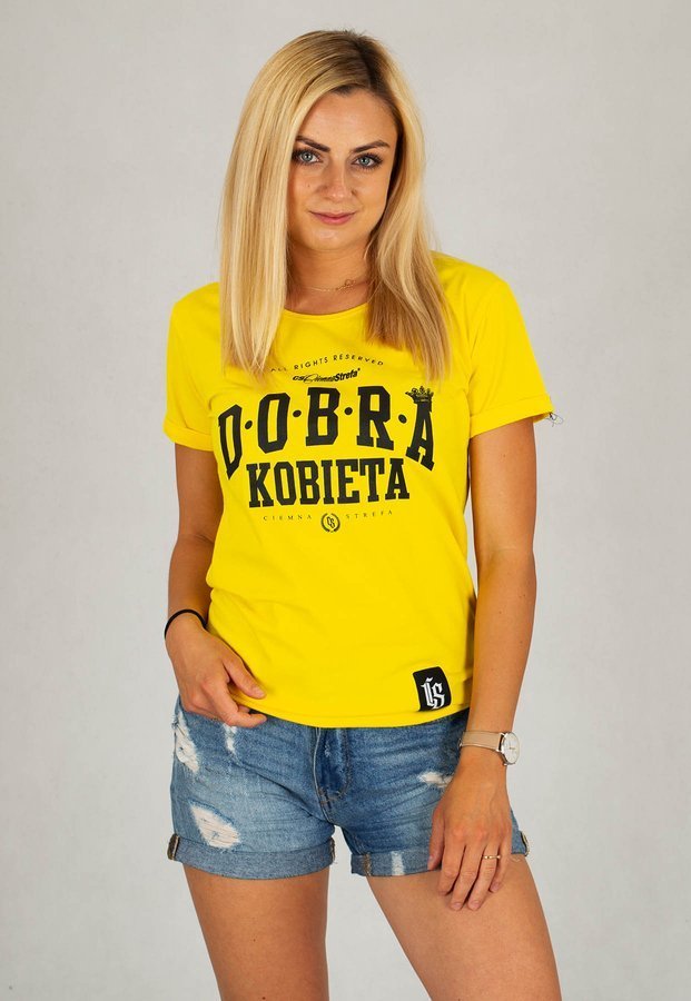 T-shirt Ciemna Strefa Dobra Kobieta żółty