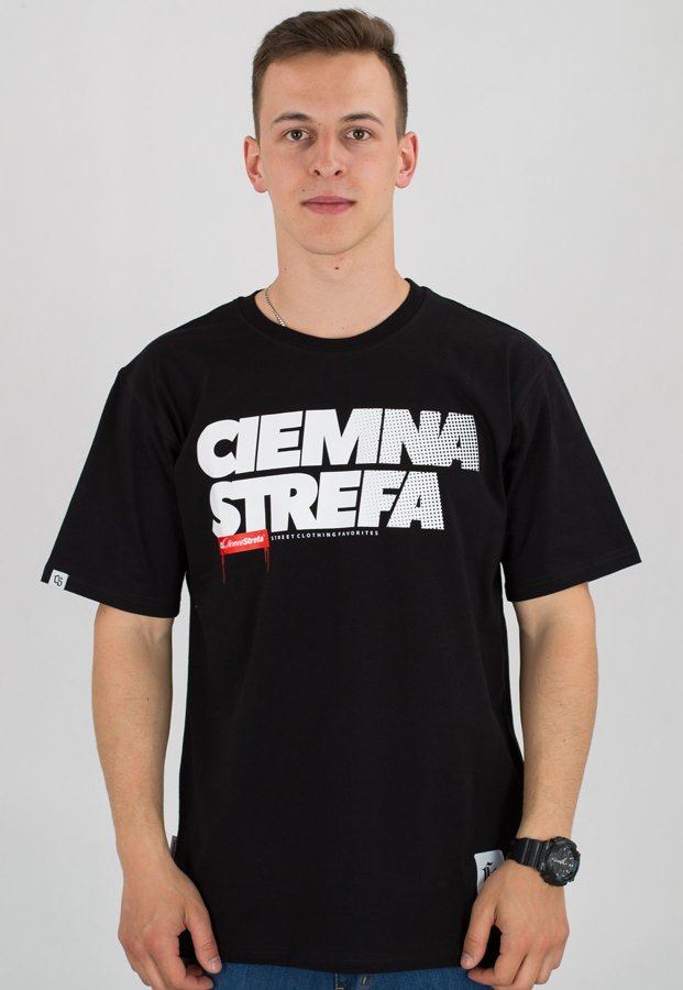 T-shirt Ciemna Strefa Kropki czarny