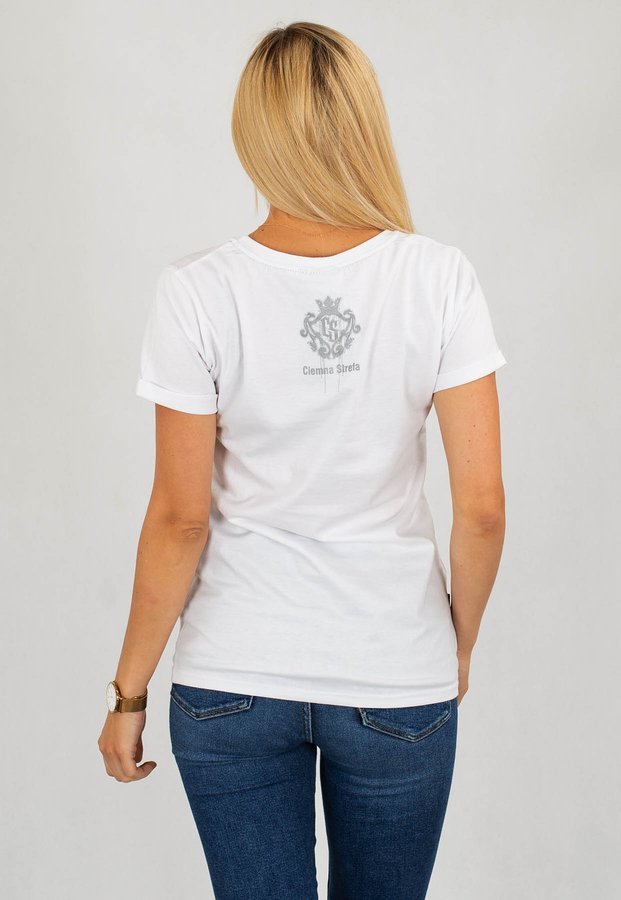T-shirt Ciemna Strefa New Duży Herb biały