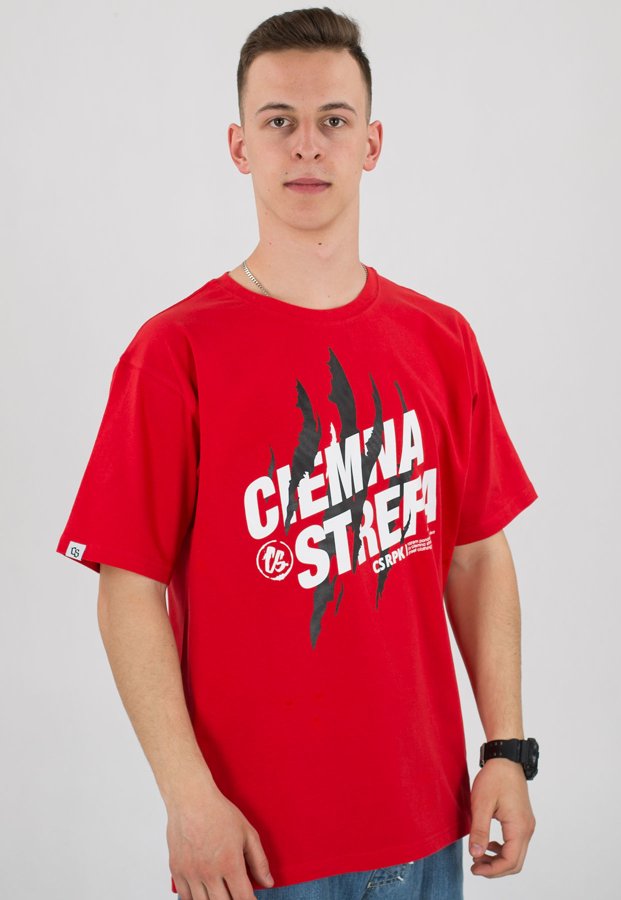 T-shirt Ciemna Strefa Pazur czerwony