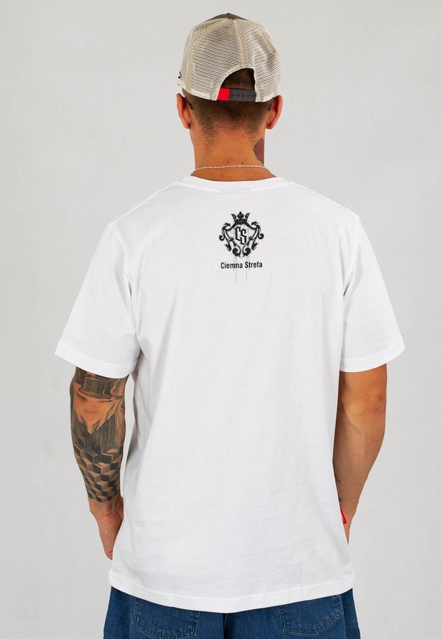T-shirt Ciemna Strefa Przeciw Bezprawiu biały