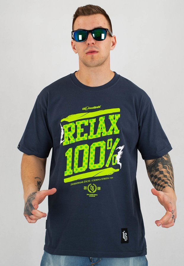 T-shirt Ciemna Strefa Relax 100% grafitowa