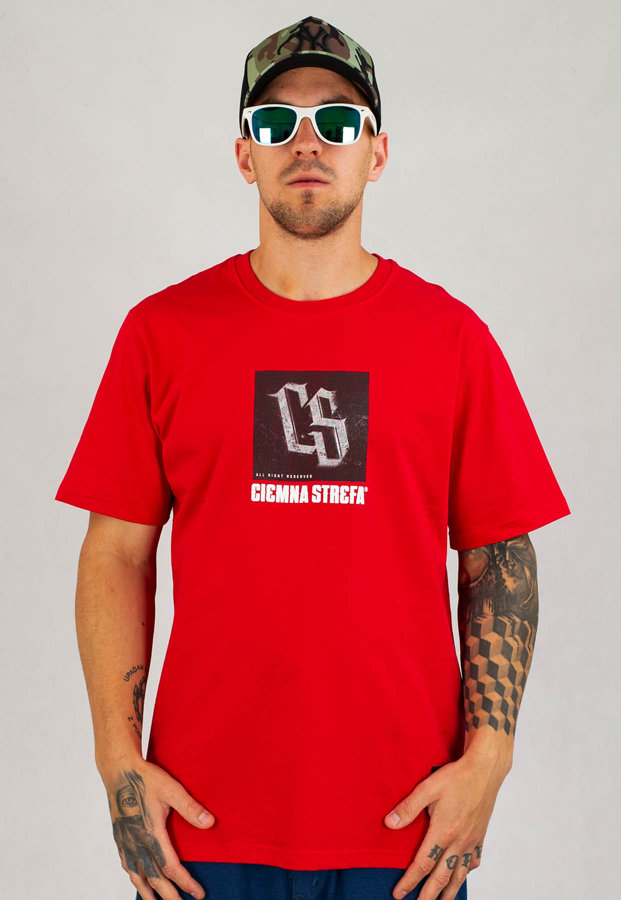 T-shirt Ciemna Strefa Spray czerwony