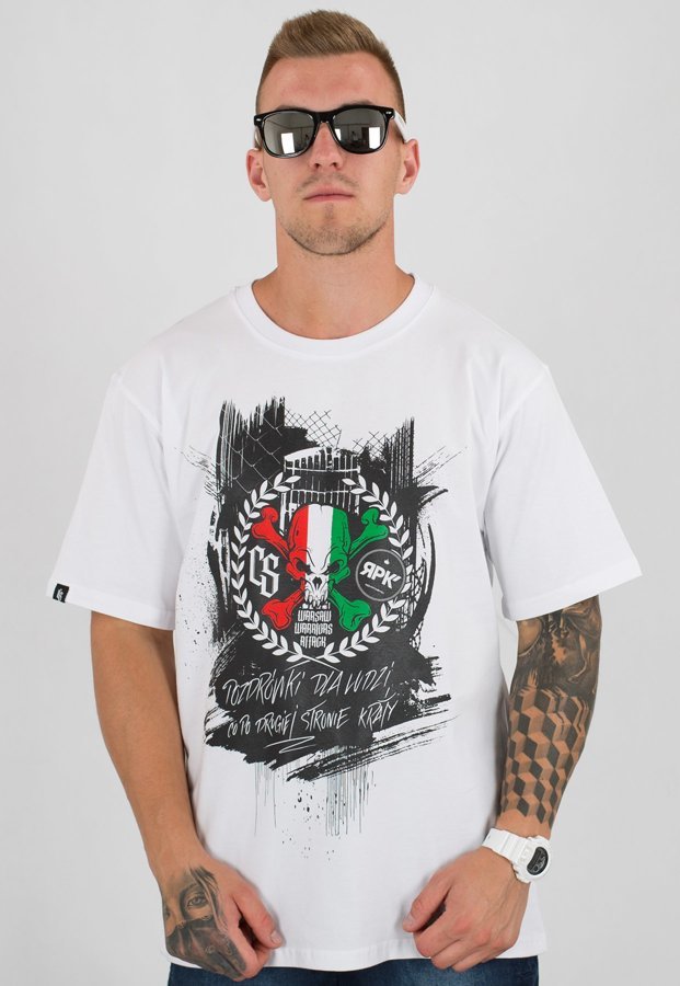 T-shirt Ciemna Strefa Warriors Attack biały