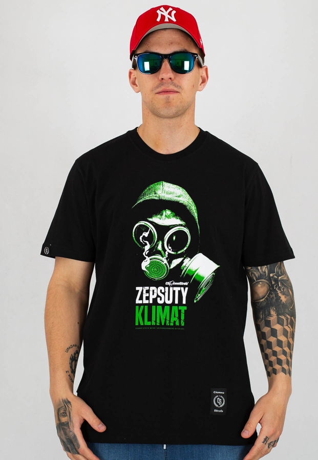 T-shirt Ciemna Strefa Zepsuty Klimat czarno zielony