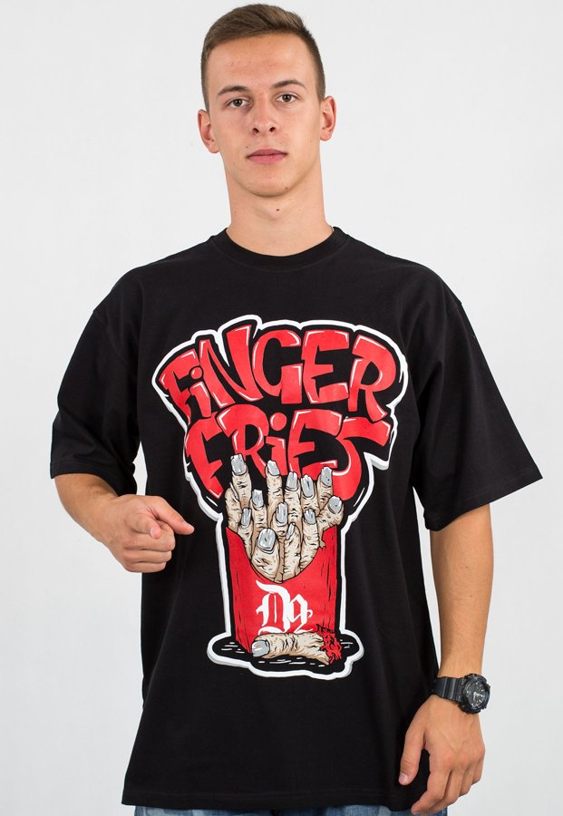 T-shirt Demonologia Finger Fries czarny