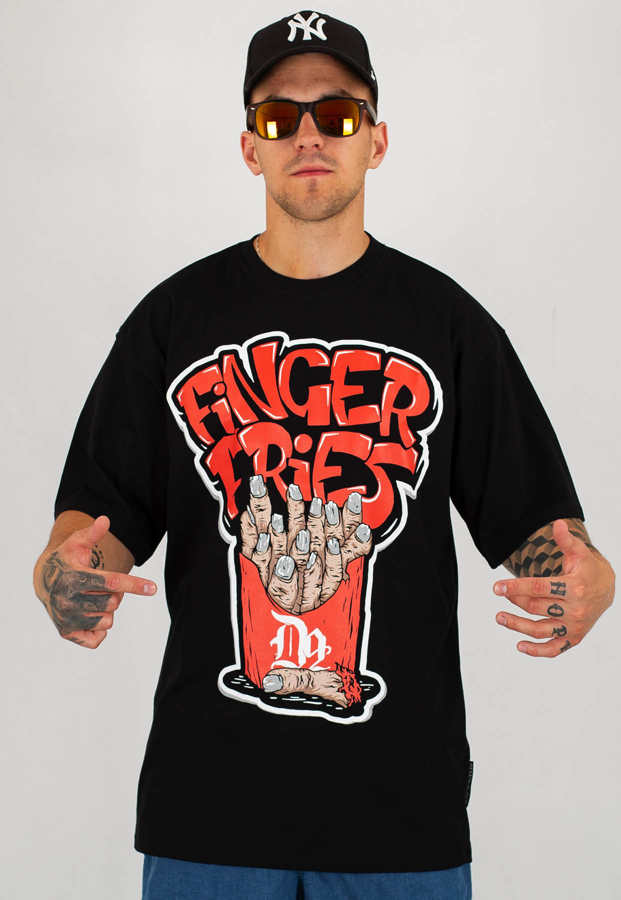 T-shirt Demonologia Finger Fries czarny
