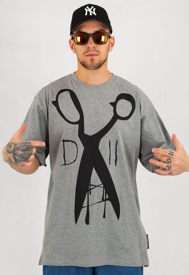 T-shirt Demonologia Nożyczki szary