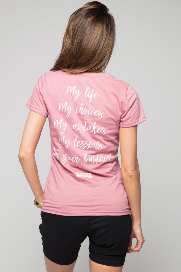T-shirt Diamante Wear My Life ciemno różowy