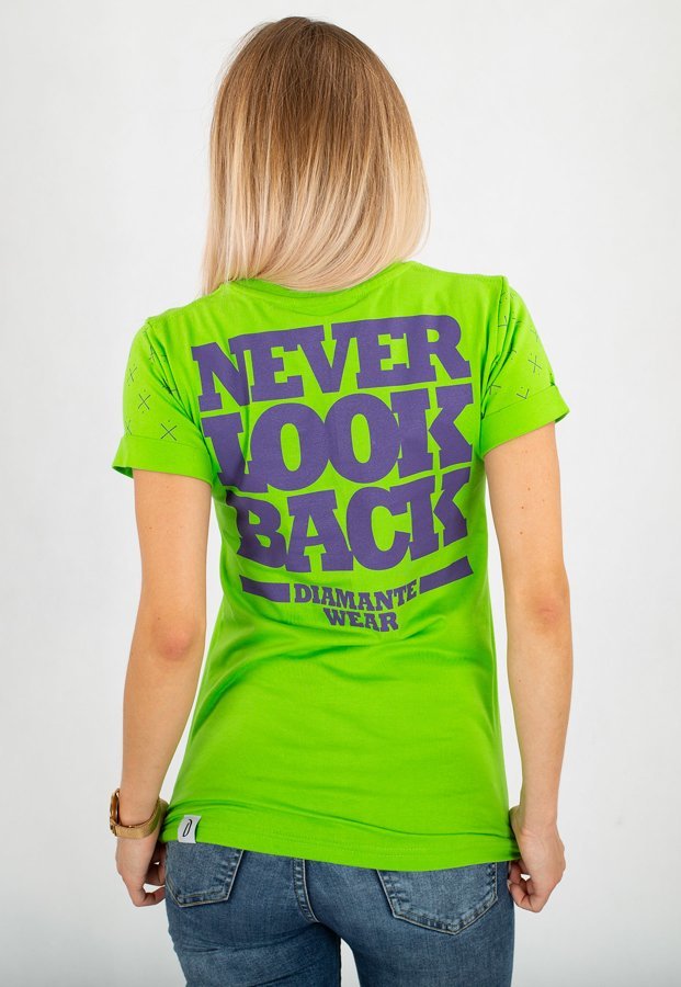 T-shirt Diamante Wear Never Look Back trawiasty