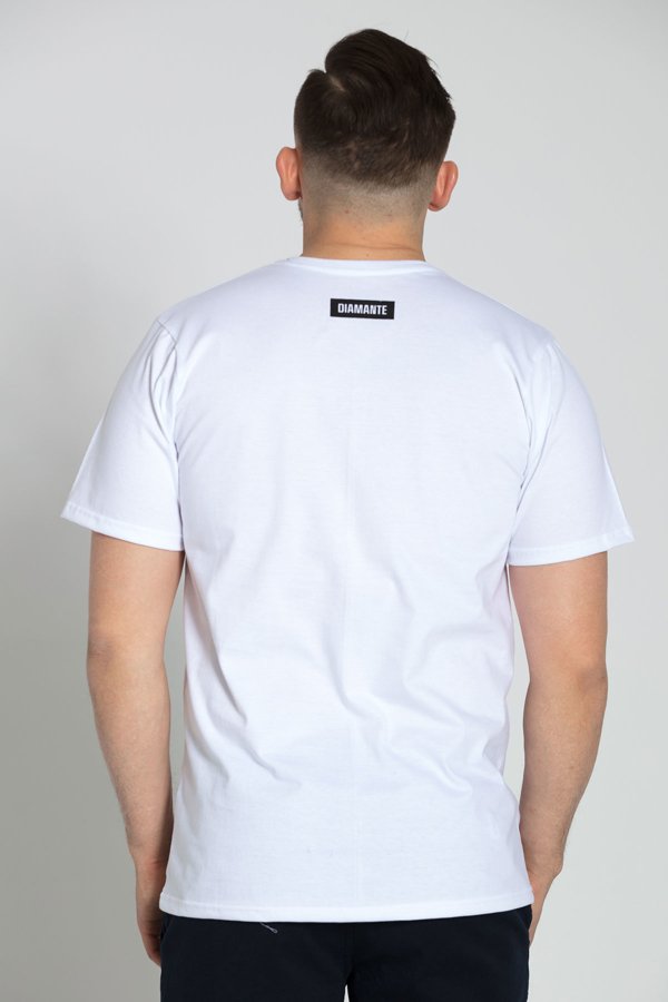 T-shirt Diamante Wear SOS biały
