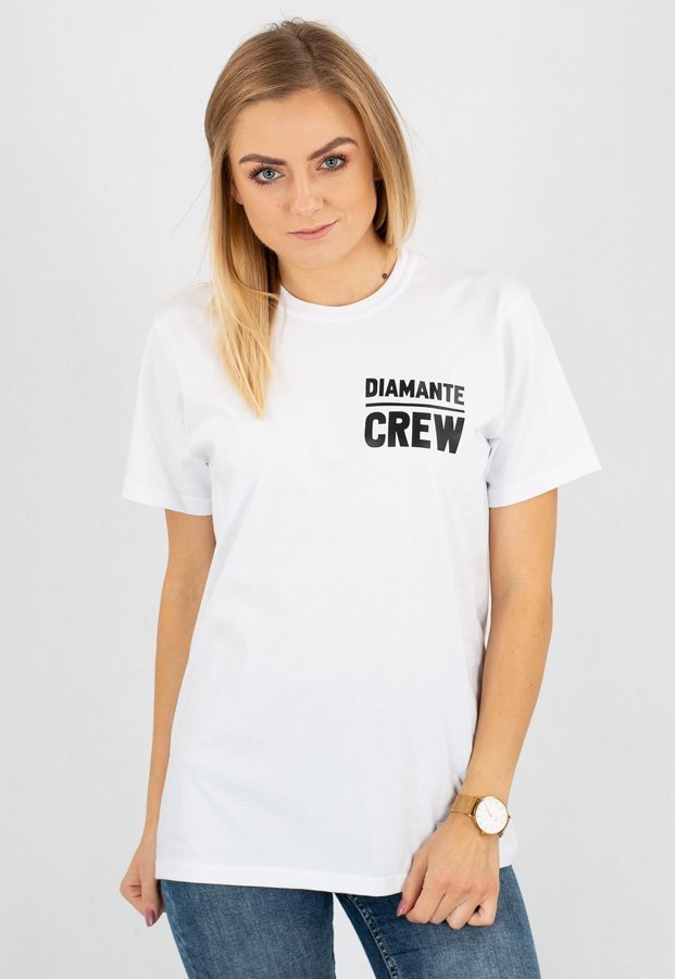 T-shirt Diamante Wear Unisex Crew biały