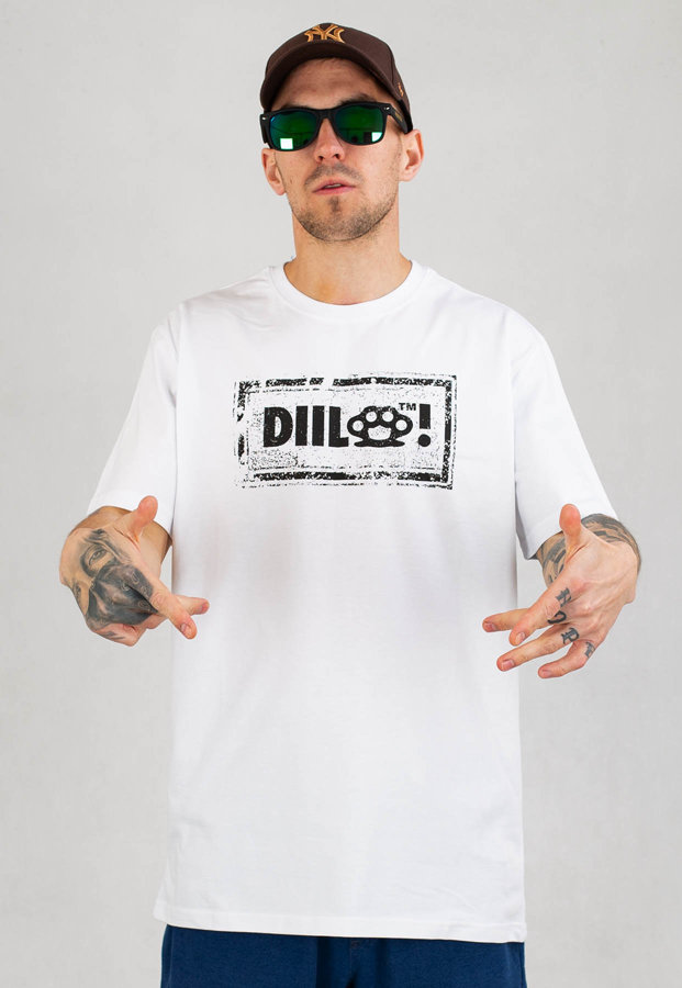 T-shirt Diil Damage biały