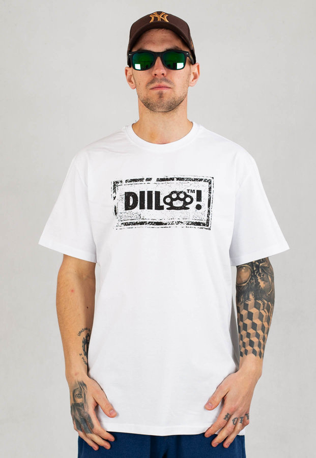 T-shirt Diil Damage biały