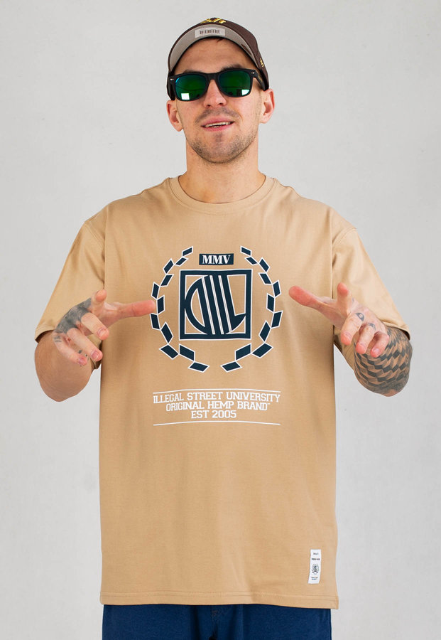 T-shirt Diil Laur Outline beżowy