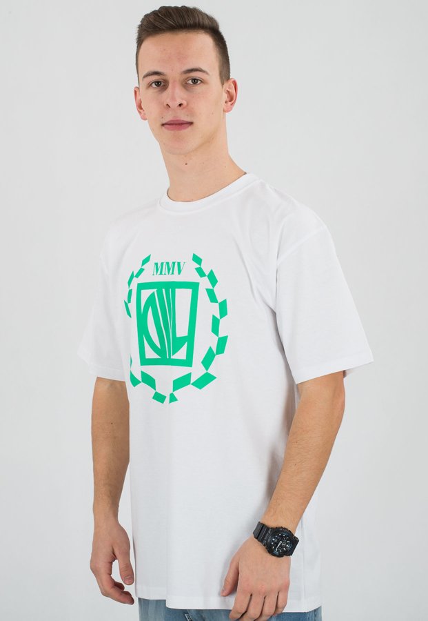 T-shirt Diil Laur biało zielony