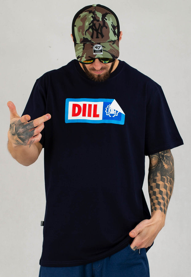 T-shirt Diil Sticker granatowy