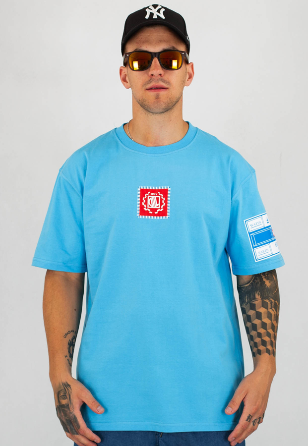 T-shirt Diil Tabbed błękitny