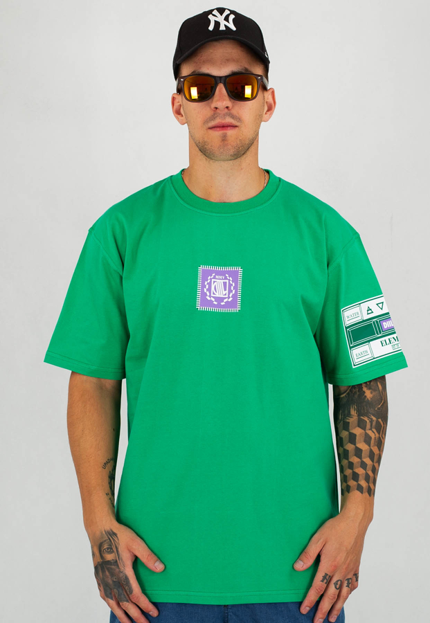 T-shirt Diil Tabbed zielony