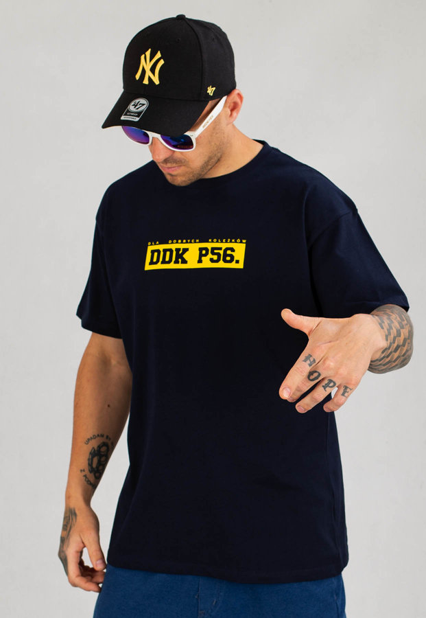 T-shirt Dudek P56 DDK Box Logo granatowy