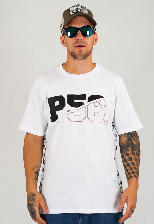T-shirt Dudek P56 Half Tape biały