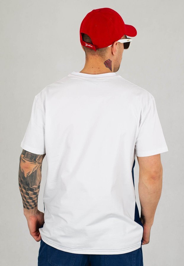 T-shirt Dudek P56 Herb P56 biało granatowy